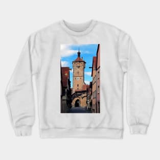 Klingentor - Rothenburg od Tauber, Germany Crewneck Sweatshirt